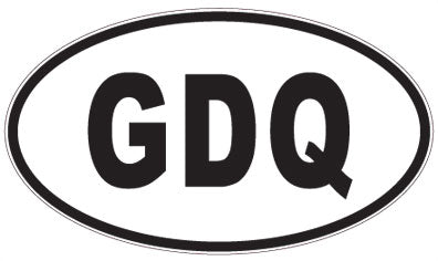 GDQ - 3 Letter Initials Oval Magnet