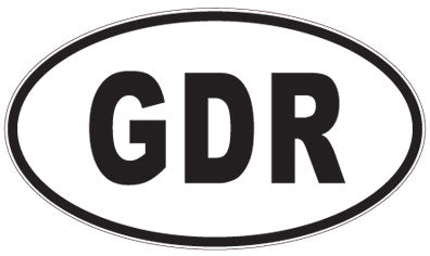 GDR - 3 Letter Initials Oval Magnet