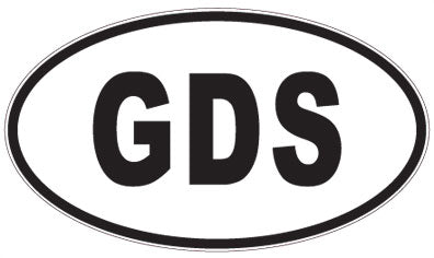 GDS - 3 Letter Initials Oval Sticker