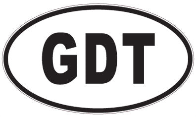 GDT - 3 Letter Initials Oval Sticker