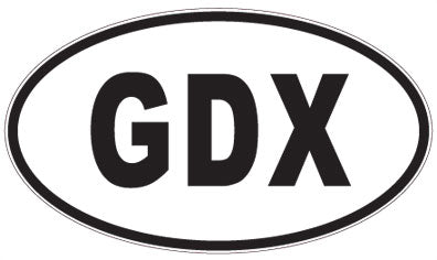 GDX - 3 Letter Initials Oval Sticker
