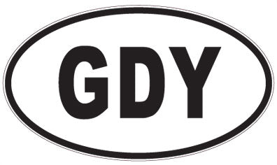 GDY - 3 Letter Initials Oval Magnet