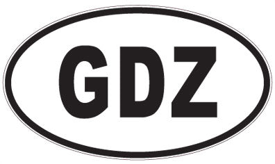 GDZ - 3 Letter Initials Oval Magnet