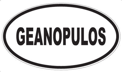 GEANOPULOS - Oval Sticker
