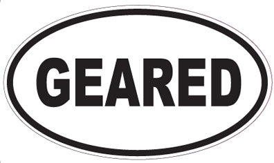 GEARED - Oval Sticker