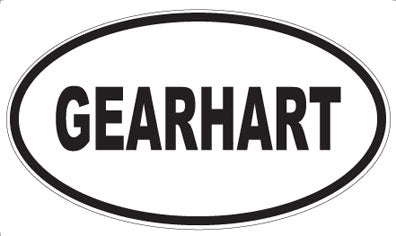 GEARHART - Oval Sticker