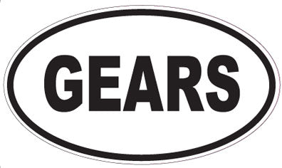 GEARS - Oval Sticker