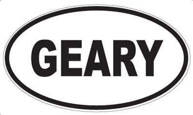 GEARY - Oval Magnet
