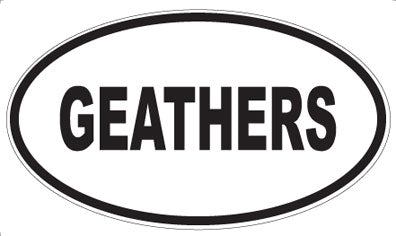 GEATHERS - Oval Magnet