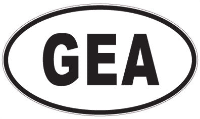 GEA - 3 Letter Initials Oval Magnet