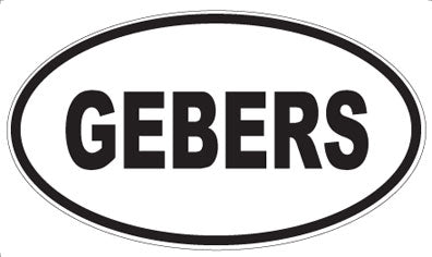 GEBERS - Oval Sticker