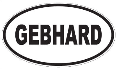 GEBHARD - Oval Sticker