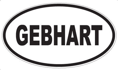 GEBHART - Oval Magnet