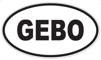 GEBO - Oval Sticker