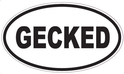 GECKED - Oval Sticker