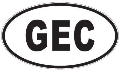 GEC - 3 Letter Initials Oval Magnet