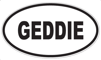 GEDDIE - Oval Sticker