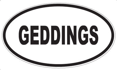 GEDDINGS - Oval Magnet