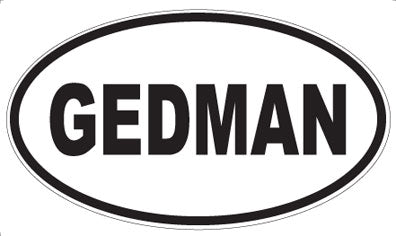 GEDMAN - Oval Sticker