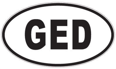 GED - 3 Letter Initials Oval Magnet