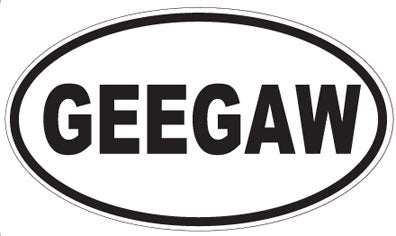 GEEGAW - Oval Sticker