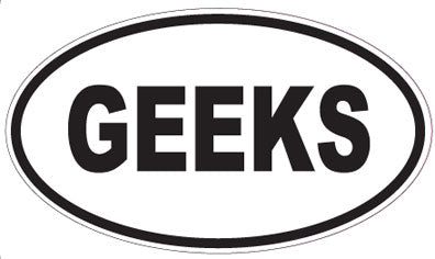 GEEKS - Oval Sticker