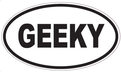 GEEKY - Oval Sticker