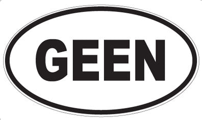 GEEN - Oval Sticker