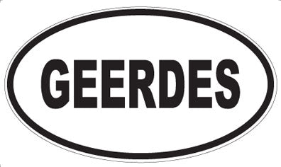 GEERDES - Oval Sticker