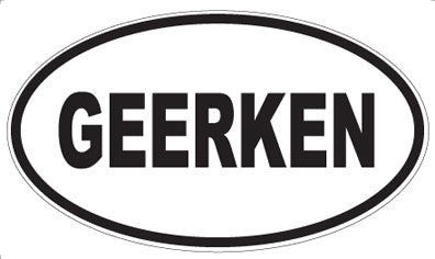 GEERKEN - Oval Sticker