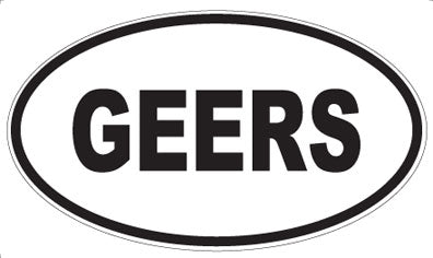 GEERS - Oval Magnet