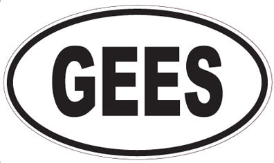 GEES - Oval Sticker