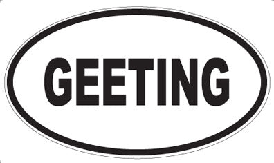 GEETING - Oval Magnet