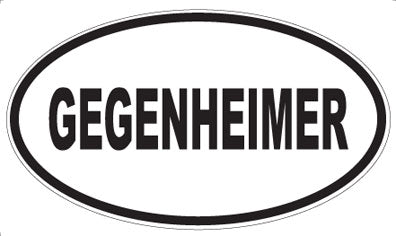 GEGENHEIMER - Oval Magnet