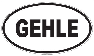 GEHLE - Oval Sticker