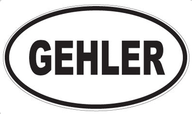 GEHLER - Oval Sticker