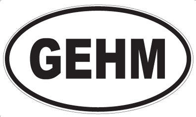 GEHM - Oval Sticker