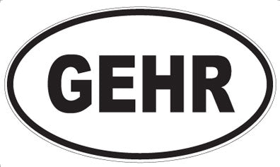 GEHR - Oval Sticker