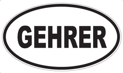GEHRER - Oval Sticker