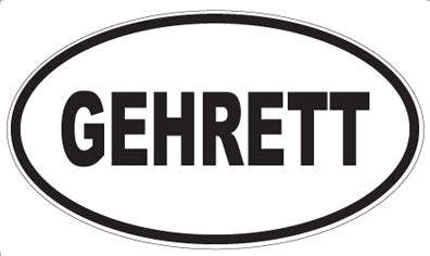 GEHRETT - Oval Sticker