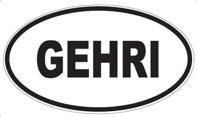 GEHRI - Oval Sticker