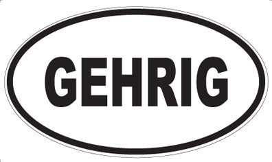 GEHRIG - Oval Sticker