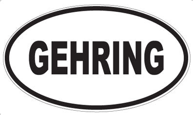 GEHRING - Oval Magnet