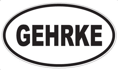 GEHRKE - Oval Sticker