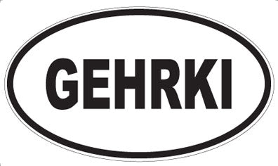 GEHRKI - Oval Sticker