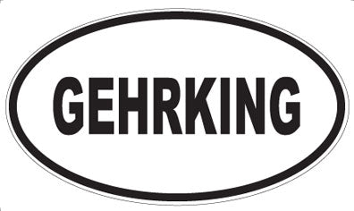 GEHRKING - Oval Magnet