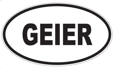 GEIER - Oval Magnet