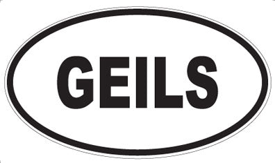 GEILS - Oval Sticker