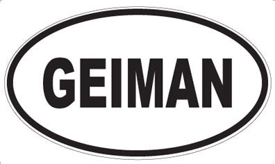 GEIMAN - Oval Magnet