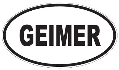 GEIMER - Oval Sticker